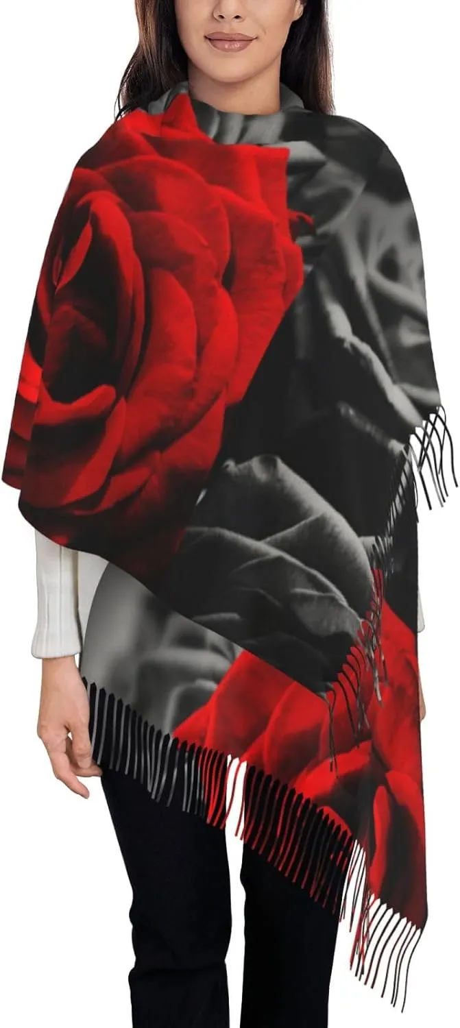 Women'S Fashion Scarf With Dna Chain Photo Printed Tassel Soft Warm Large Blanket Wrap Shawl For Gift