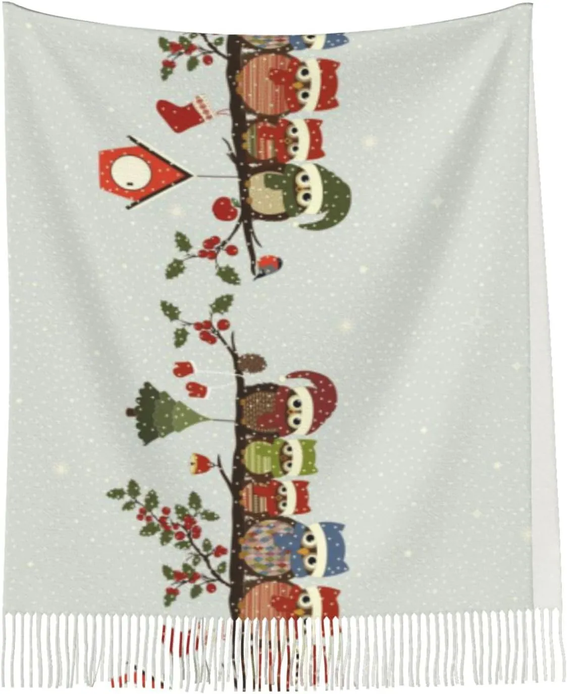 Women'S Fashion Scarf With Dna Chain Photo Printed Tassel Soft Warm Large Blanket Wrap Shawl For Gift