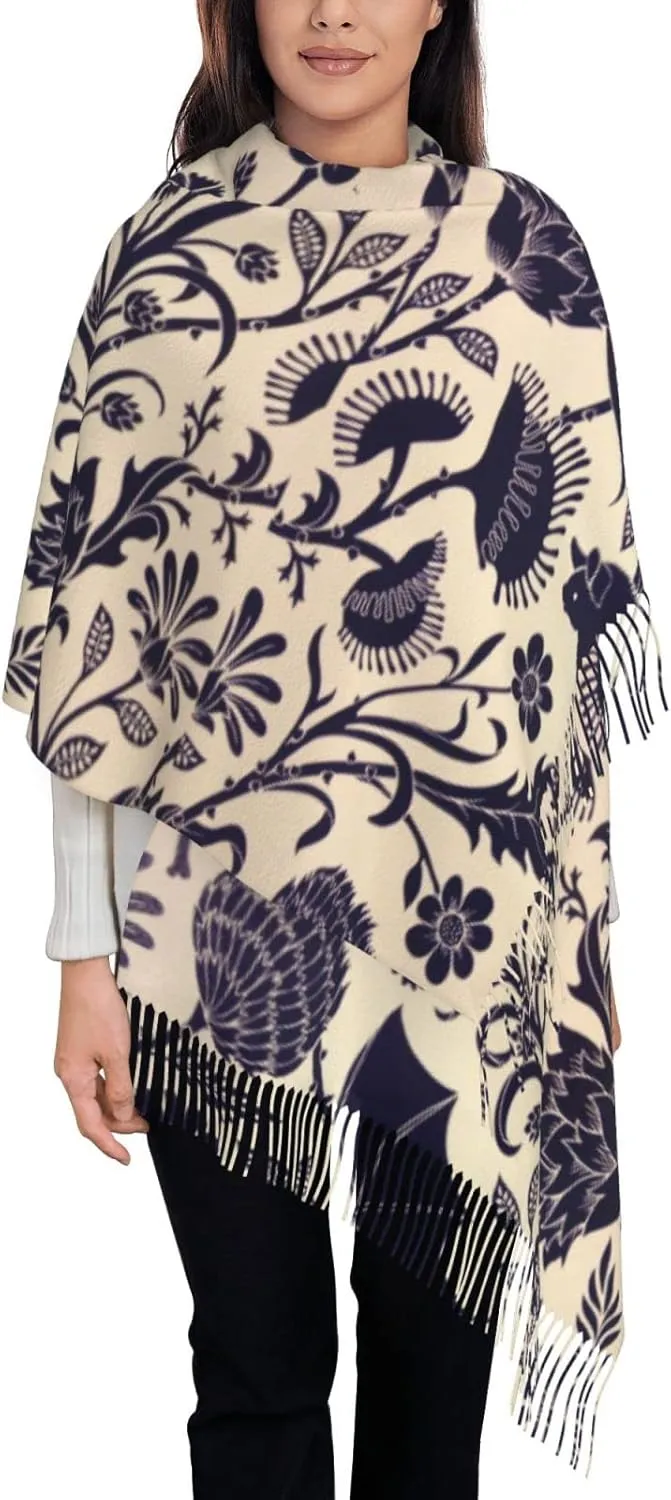 Women'S Fashion Scarf With Dna Chain Photo Printed Tassel Soft Warm Large Blanket Wrap Shawl For Gift