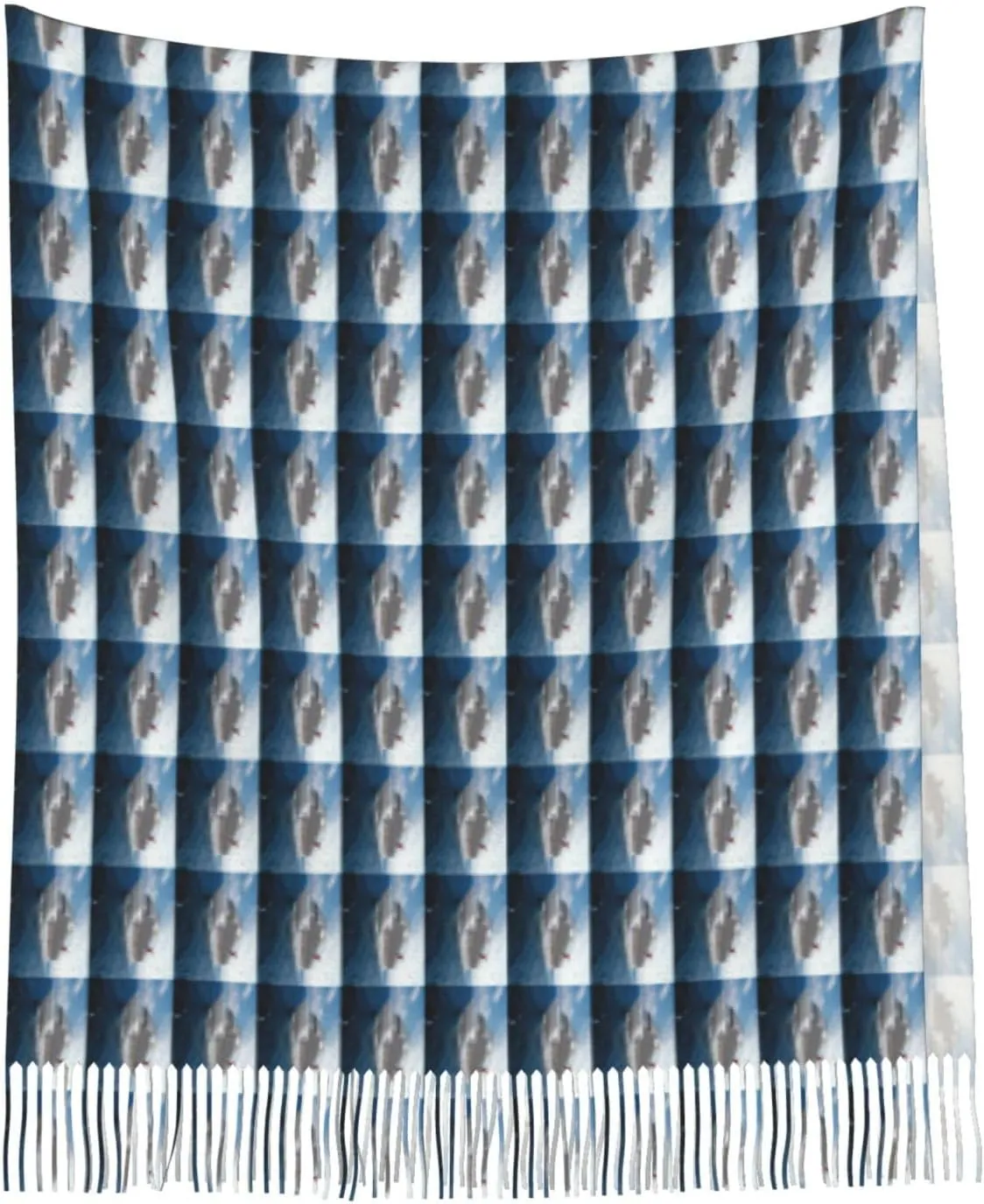Women'S Fashion Scarf With Dna Chain Photo Printed Tassel Soft Warm Large Blanket Wrap Shawl For Gift