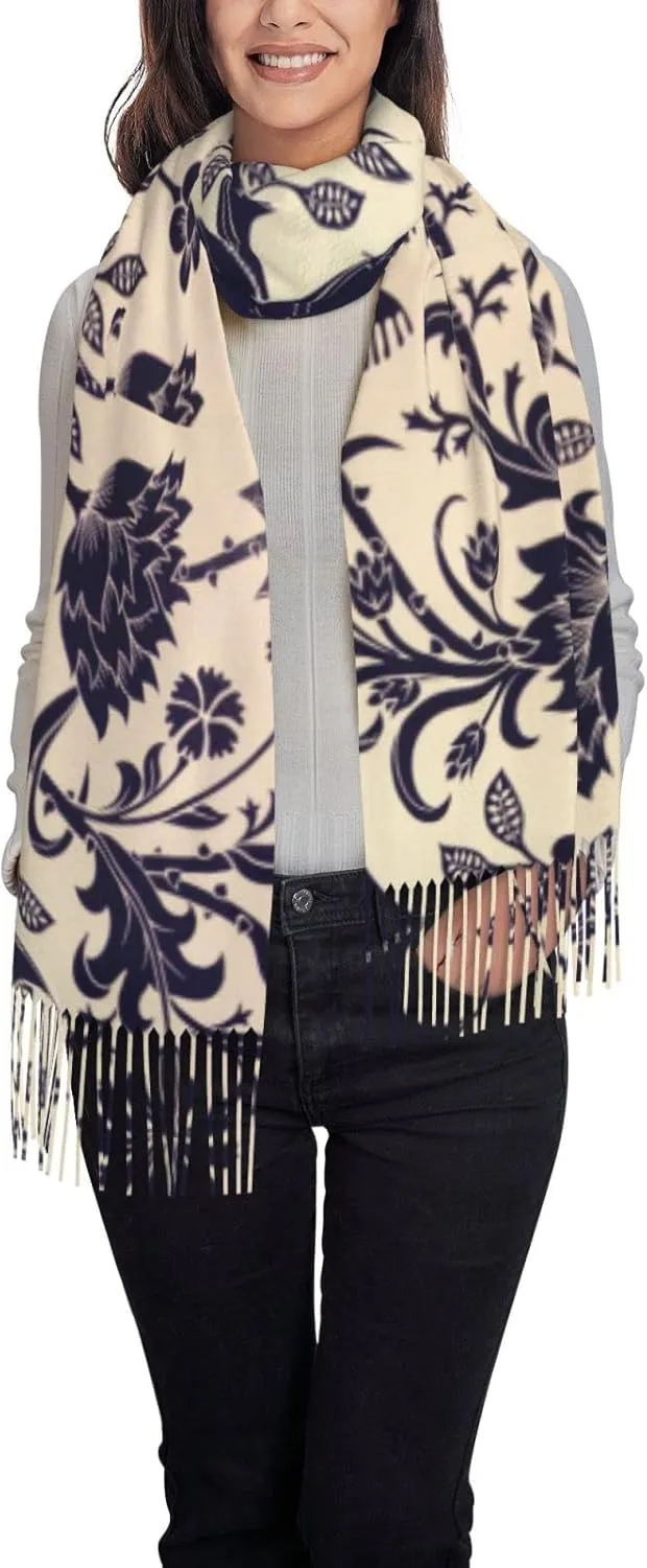 Women'S Fashion Scarf With Dna Chain Photo Printed Tassel Soft Warm Large Blanket Wrap Shawl For Gift