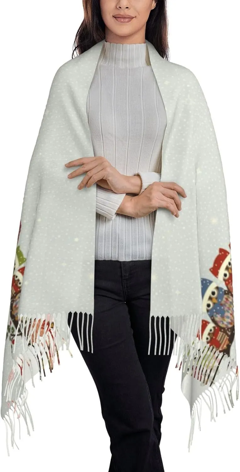 Women'S Fashion Scarf With Dna Chain Photo Printed Tassel Soft Warm Large Blanket Wrap Shawl For Gift