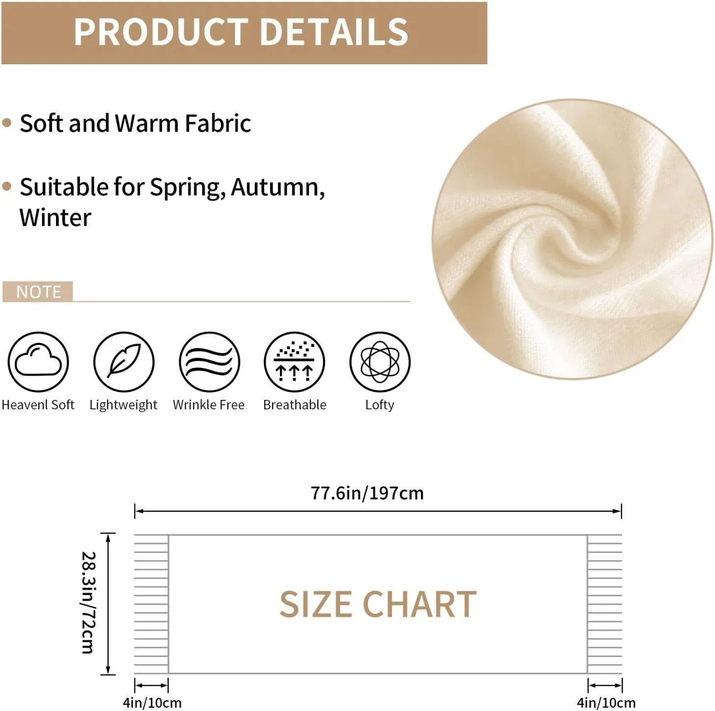 Women'S Fashion Scarf With Dna Chain Photo Printed Tassel Soft Warm Large Blanket Wrap Shawl For Gift