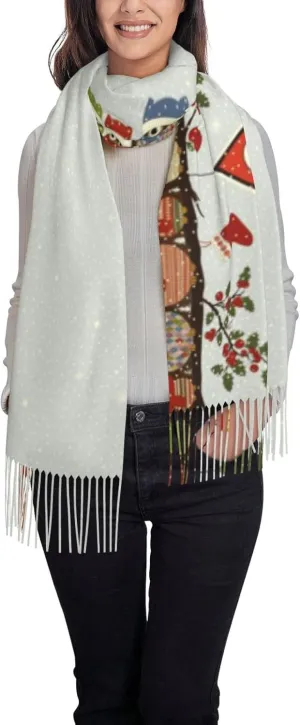 Women'S Fashion Scarf With Dna Chain Photo Printed Tassel Soft Warm Large Blanket Wrap Shawl For Gift