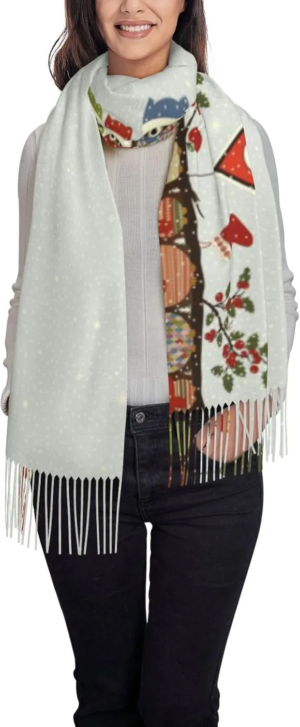Women'S Fashion Scarf With Dna Chain Photo Printed Tassel Soft Warm Large Blanket Wrap Shawl For Gift