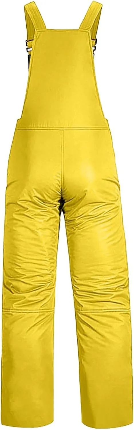 Women'S Insulated Waterproof Ski Bib Overalls Essential Winter Snowboarding Pants Adjustable Shoulder Strap Jumpsuit