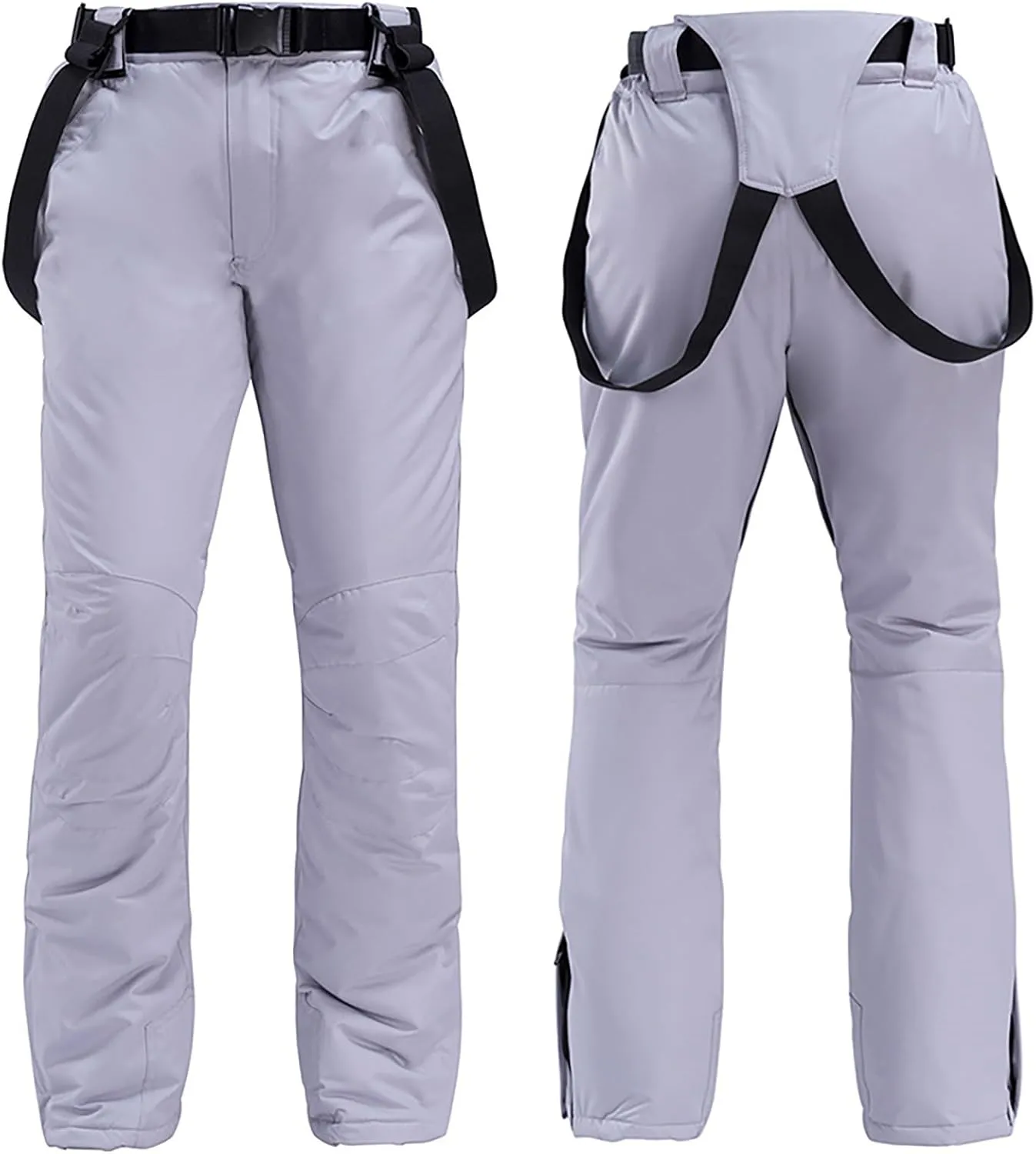 Women'S Insulated Waterproof Ski Bib Overalls Essential Winter Snowboarding Pants Adjustable Shoulder Strap Jumpsuit