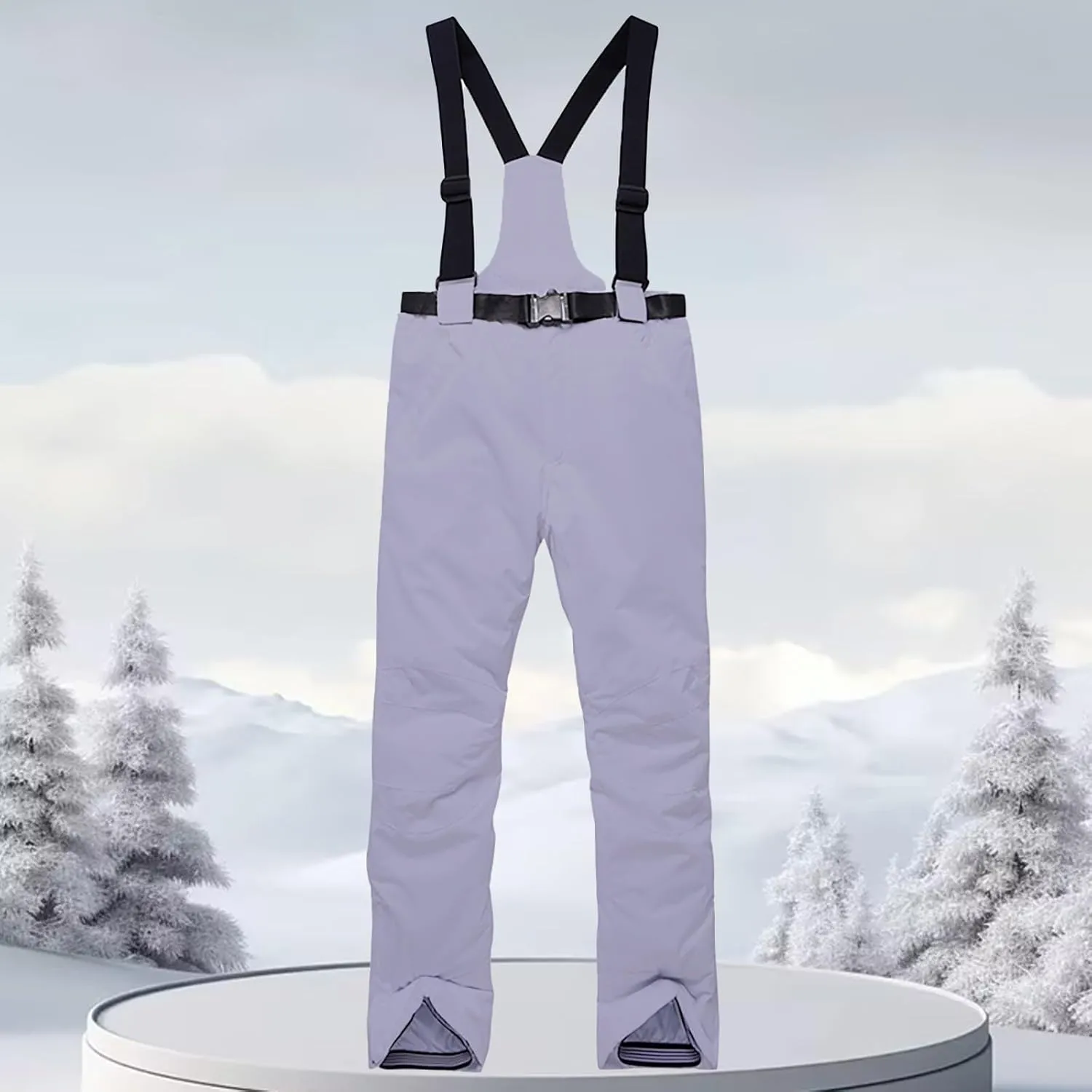 Women'S Insulated Waterproof Ski Bib Overalls Essential Winter Snowboarding Pants Adjustable Shoulder Strap Jumpsuit