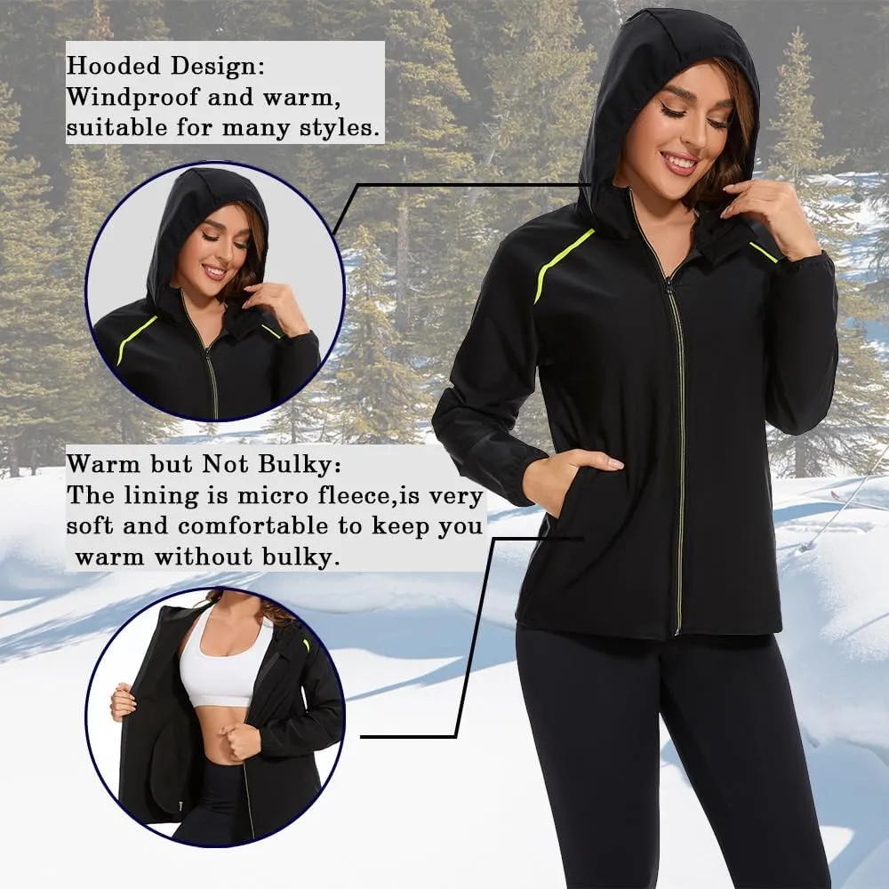 Women’s Rain Suit Waterproof Hiking Pants Windproof Rain Jacket Raincoat with Hook Pocket