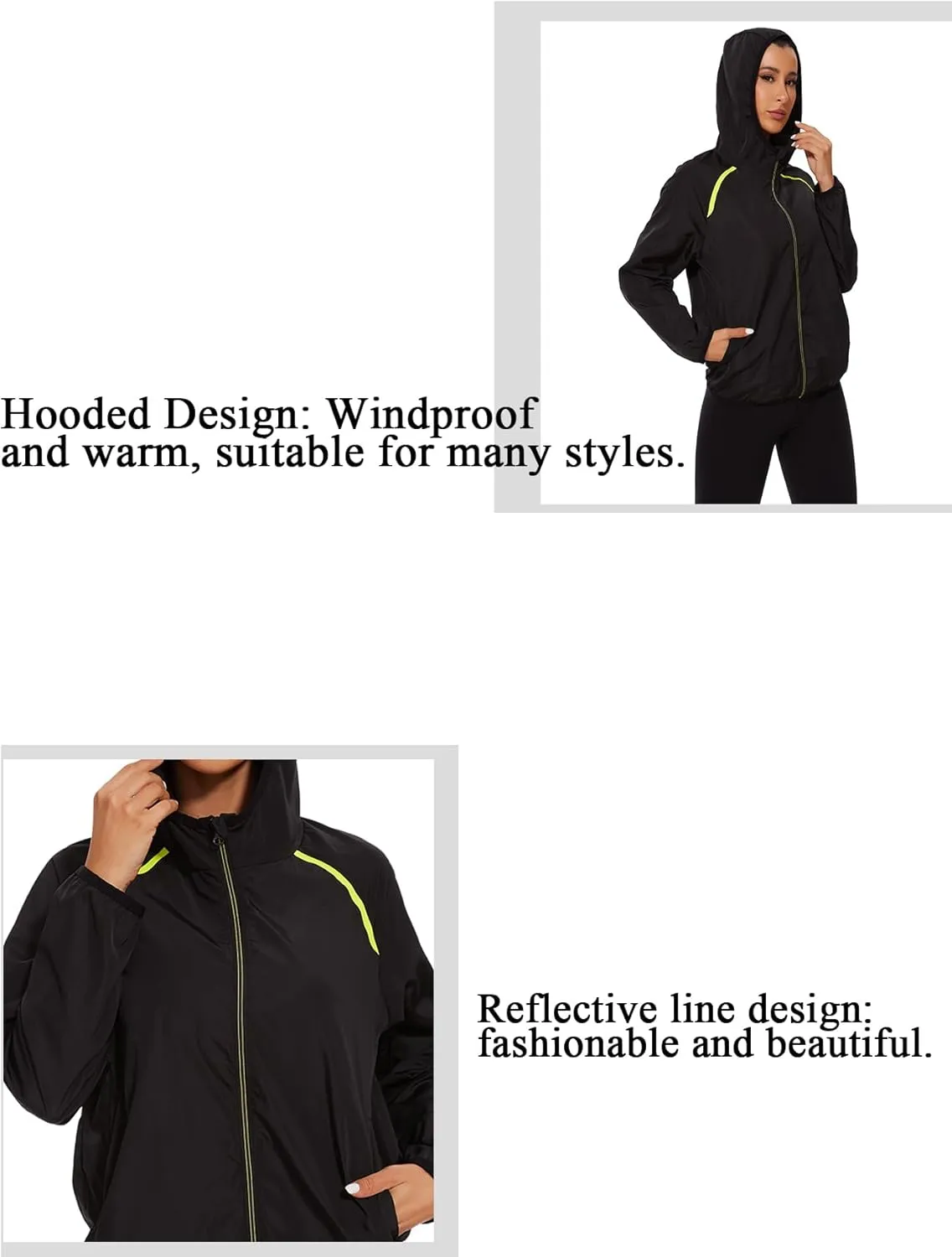 Women’s Rain Suit Waterproof Hiking Pants Windproof Rain Jacket Raincoat with Hook Pocket