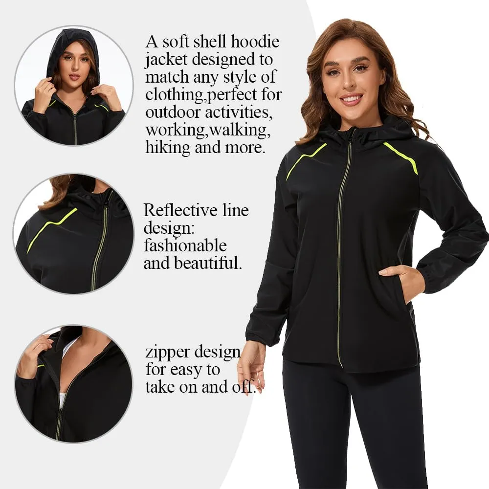 Women’s Rain Suit Waterproof Hiking Pants Windproof Rain Jacket Raincoat with Hook Pocket