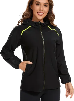 Women’s Rain Suit Waterproof Hiking Pants Windproof Rain Jacket Raincoat with Hook Pocket