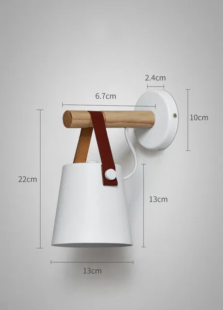 Wooden Lantern Nordic Hanging Wall Lamp
