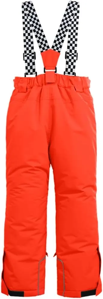 WOWULOVELY Big Boy's 2-Piece Colorblock Snow Pants and Jacket Snowsuit Ski Suit