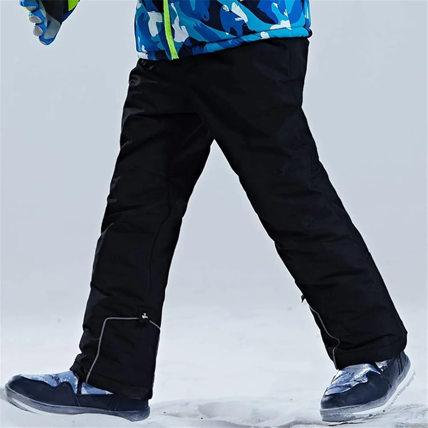 WOWULOVELY Big Boy's 2-Piece Colorblock Snow Pants and Jacket Snowsuit Ski Suit