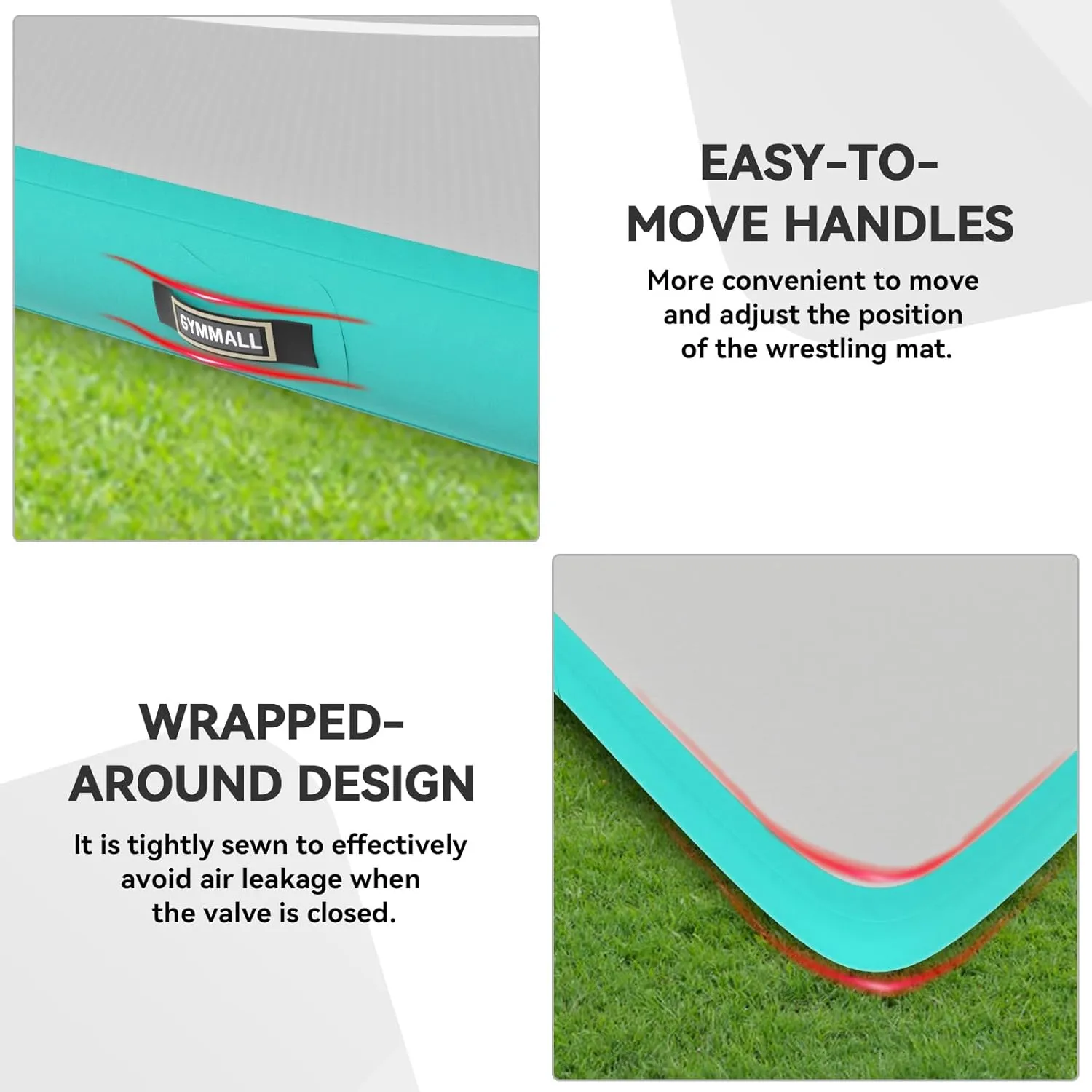 Wrestling Mat Inflatable 5FT/10FT/13FT, Foldable 4" Thick Jiu Jitsu Mats for Home Outdoor Indoor, Waterproof PVC Mat for Gymnastics, Water Yoga, PE Training, BJJ, MMA, Grappling, Judo, Boxing