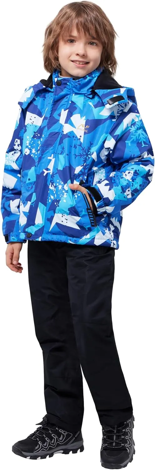 WULFUL Kids Ski Jacket Pants Suits Waterproof Snow Suit Windproof Winter Ski Suit Boys and Girls