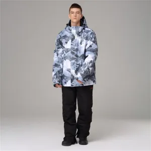 YEEFINE Men's Ski Suit Waterproof Snowsuit Winter Ski Jacket and Pants Set Outdoor Warm Snow Snowboard Suit