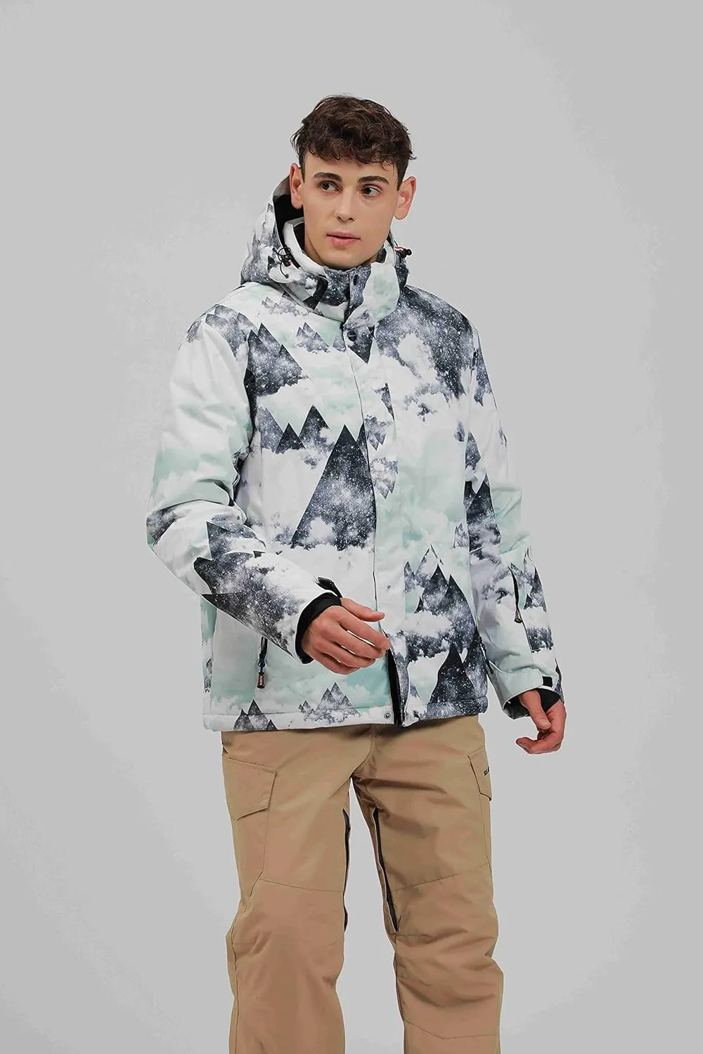YEEFINE Men's Ski Suit Waterproof Snowsuit Winter Ski Jacket and Pants Set Outdoor Warm Snow Snowboard Suit