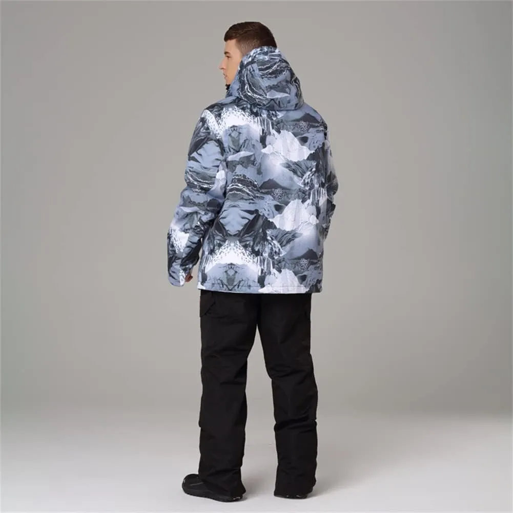 YEEFINE Men's Ski Suit Waterproof Snowsuit Winter Ski Jacket and Pants Set Outdoor Warm Snow Snowboard Suit
