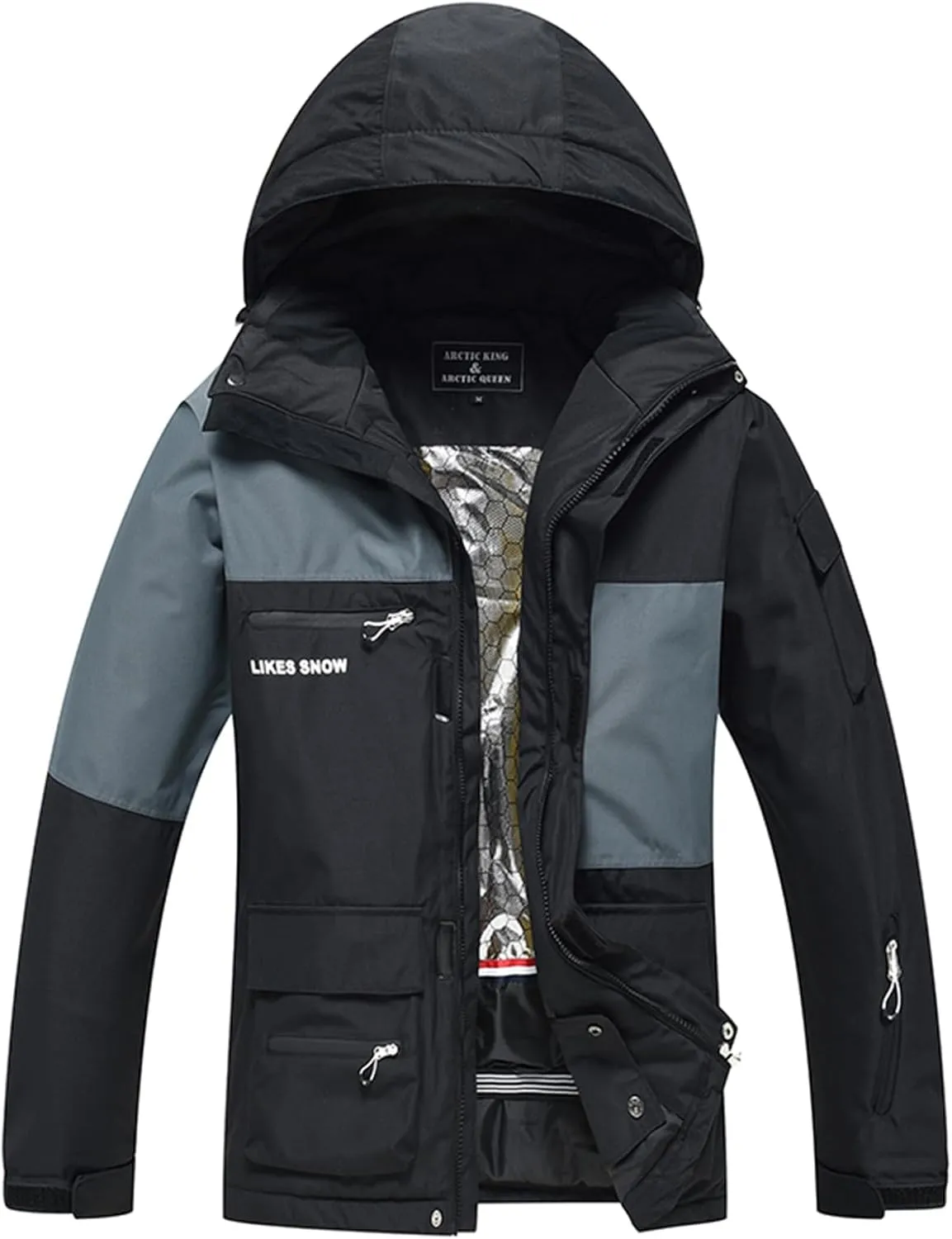 YEEFINE Women&Men's Ski Suit Two Pieces Snowsuits Waterproof Snowboard Suits Warm Winter Snowboarding Ski Jacket and Pants
