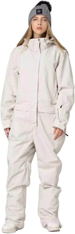YEEFINE Women's Ski Suit One Piece Snowsuits Jumpsuits Winter Waterproof Snowboard Suits