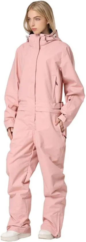 YEEFINE Women's Ski Suit One Piece Snowsuits Jumpsuits Winter Waterproof Snowboard Suits