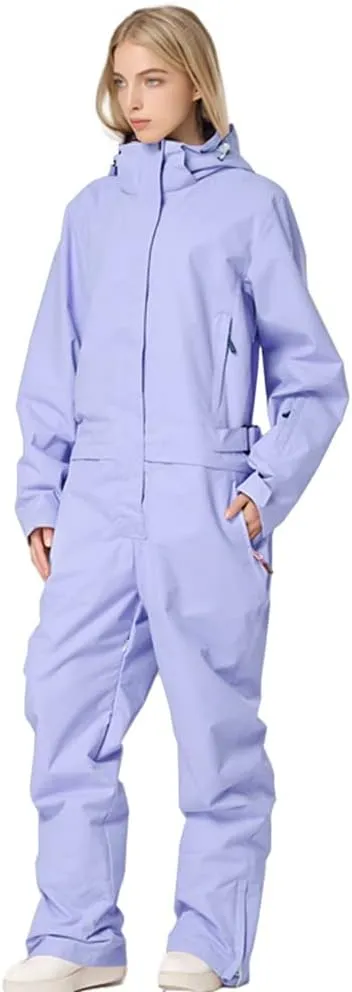 YEEFINE Women's Ski Suit One Piece Snowsuits Jumpsuits Winter Waterproof Snowboard Suits