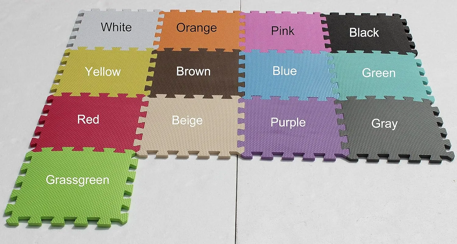 YIMINYUER® 20 Tiles (30cm×30cm×1cm Each Tile) Baby Soft Puzzle Play Mats, Kids Thick EVA Foam Floor, Toddlers & Children's Soft Interlocking Mat R01R04R08G301020