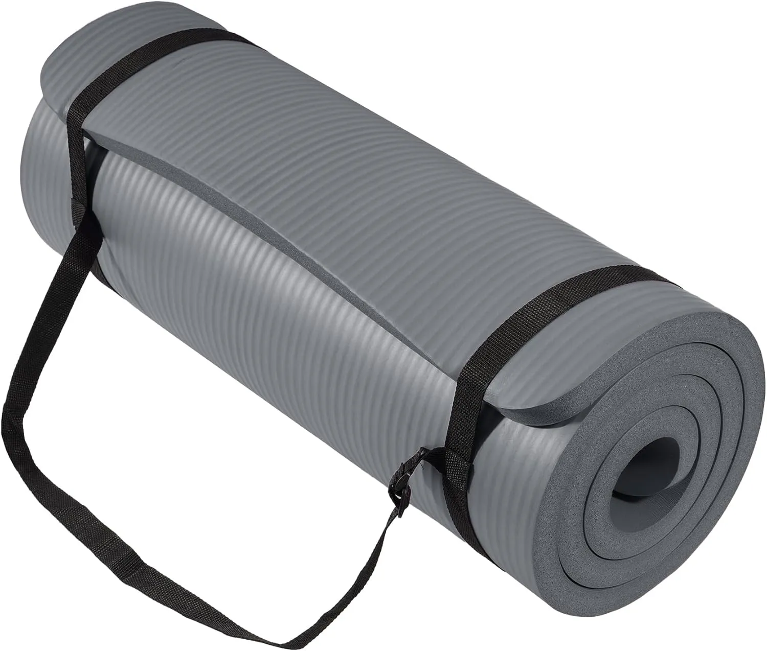 Yoga Mat, One-Inch Extra Thick High Density Exercise Mat, Anti-Tear Exercise Yoga Mat with Carrying Strap, Suitable for Various Yoga Exercises