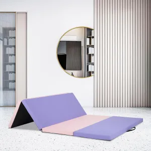 Yoga Mat Thick 2 Inch Workout Flooring for Home Gym - Exercise, Gymnastics, Tumbling, Pilates, Dance Equipment - Foldable Foam Play Mat for Kids and Adults
