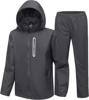ZITY Rain Suit for Men Women Unisex Waterproof Golf Rain Gear Lightweight Breathable Mesh Waterpoof Zipper Pockets